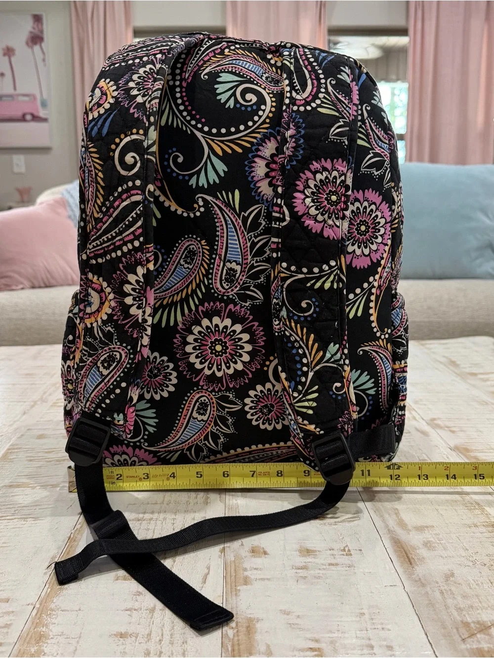 Vera Bradley Bandana Swirl Paisley Iconic Campus Backpack Retired Laptop Bag